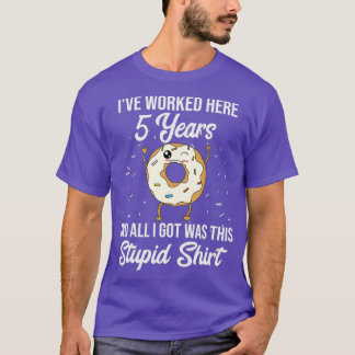 Camiseta Cota de Apreciação do Aniversário de Trabalho de 5