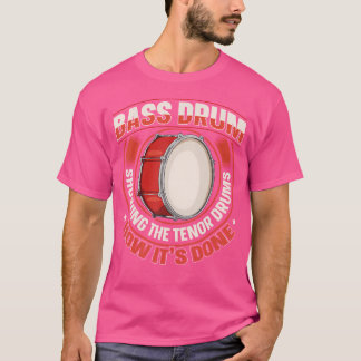 Camiseta Cota De Banda De Marcha Do Tambor De Bass Para Uma
