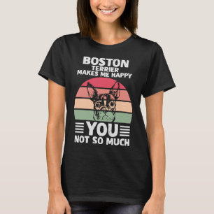 Camiseta Cota de Boston Terrier me faz feliz