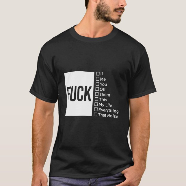 Camiseta Cota de Caixa de Verificação Engraçada (Frente)