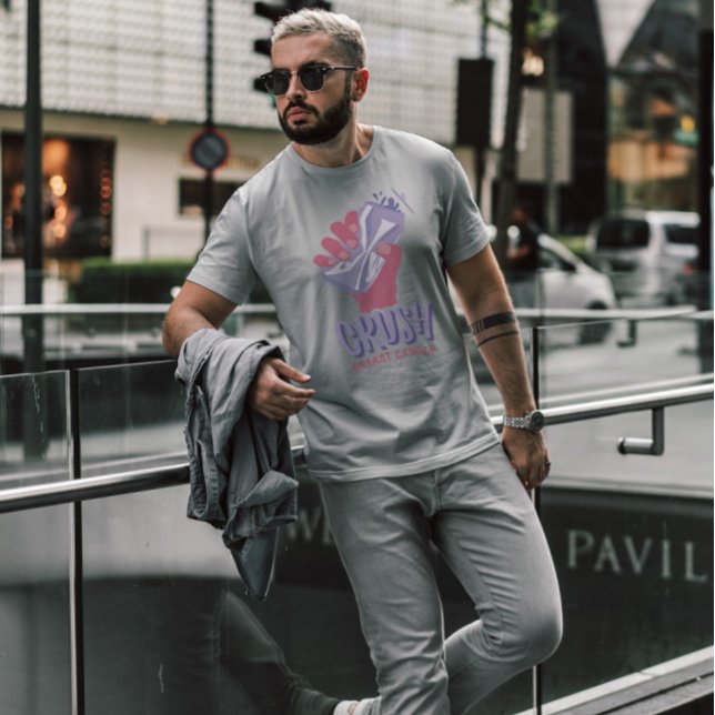 Camiseta Cota de Cancer de Mama de Esmagamento (Criador carregado)