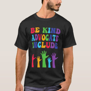 Camiseta Cota de Consciência do Autismo Seja Amável Advogue