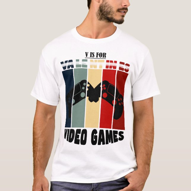 Camiseta Cota de dia de os namorados engraçada v é para vid (Frente)