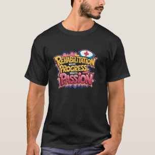Camiseta Cota de Enfermeira de Reabilitação para Enfermagem