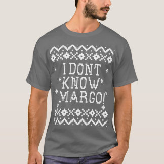 Camiseta Cota de Férias de Natal Não conheço Margo engraçad
