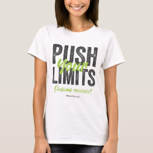 Camiseta Cota de fitness Citação Treinamento de ginásio Dis