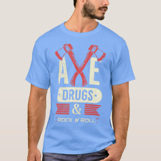 Camiseta Cota De Grelha Ax Para Um Adulto Que Joga Ax