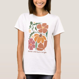 Camiseta Cota de Inspiração Floral de Boho Retroativo