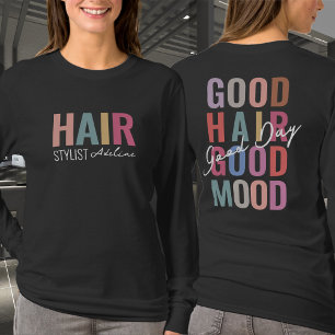Camiseta Cota de Motivação do Nome da Lista de Pêlos Colori