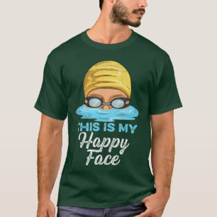 Camiseta Cota de Natação em Piscina Para um Menino Nadador
