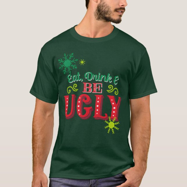 Camiseta Cota de Natal feio menino (Frente)