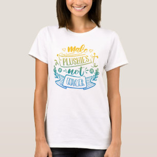 Camiseta Cota de Paz de Gradiente Azul Amarelo para Esmagad