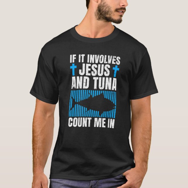 Camiseta Cota de Pesca de Atum para um Atum (Frente)