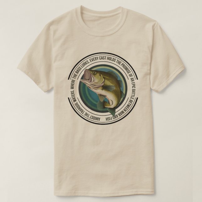 Camiseta Cota de Pesca de Bass (Frente do Design)