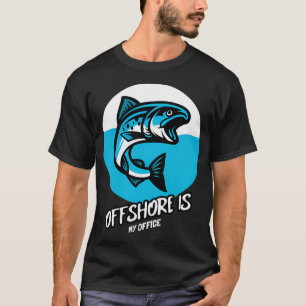 Camiseta Cota de Pesca no Alto Mar é Meu Escritório