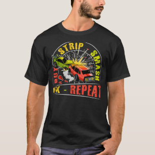 Camiseta Cota de Repetição de Correção de Falha de Fita de 
