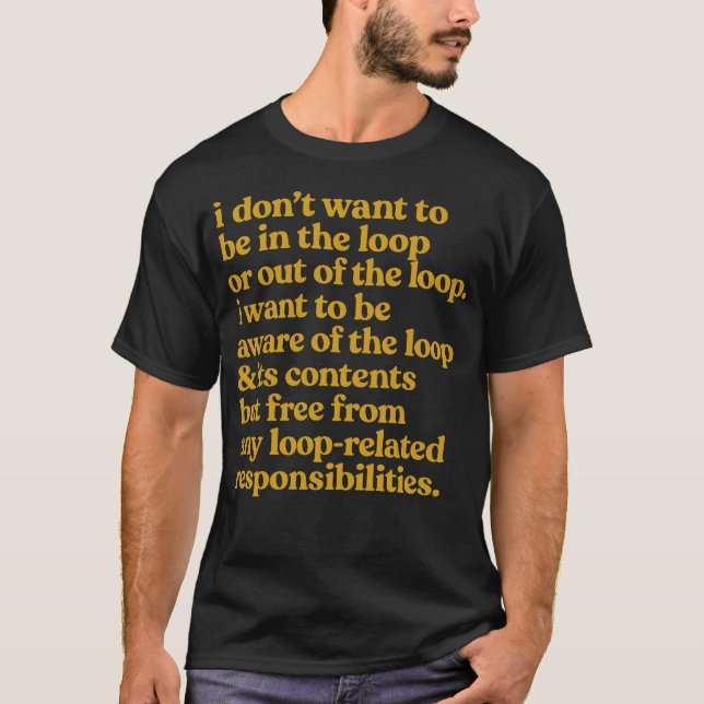 Camiseta Cota de Responsabilidades Gratuitas de Loop (Frente)