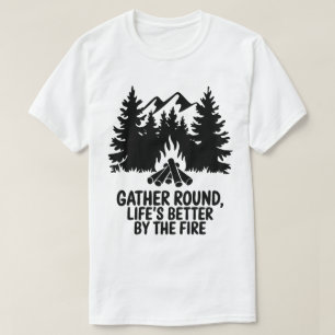Camiseta Cota de Silhoute da Floresta Montanhosa das Noites