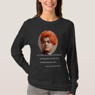 Camiseta Cota de Swami Vivekananda sobre a Verdade da Vida