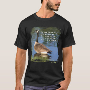 Camiseta Cota do Canadá Citação de Conhecimento de Confúcio