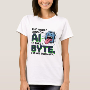 Camiseta Cota engraçada de Byte AI - Humor do Geek técnico