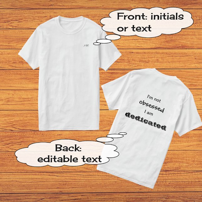 Camiseta Cota esportiva dedicada às iniciais personalizadas (Criador carregado)