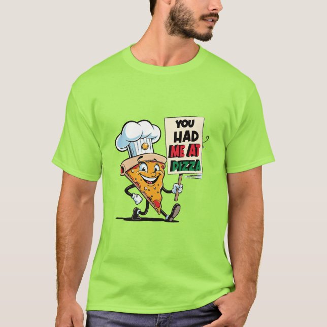 Camiseta Cota Fatia da Pizza Engraçada (Frente)