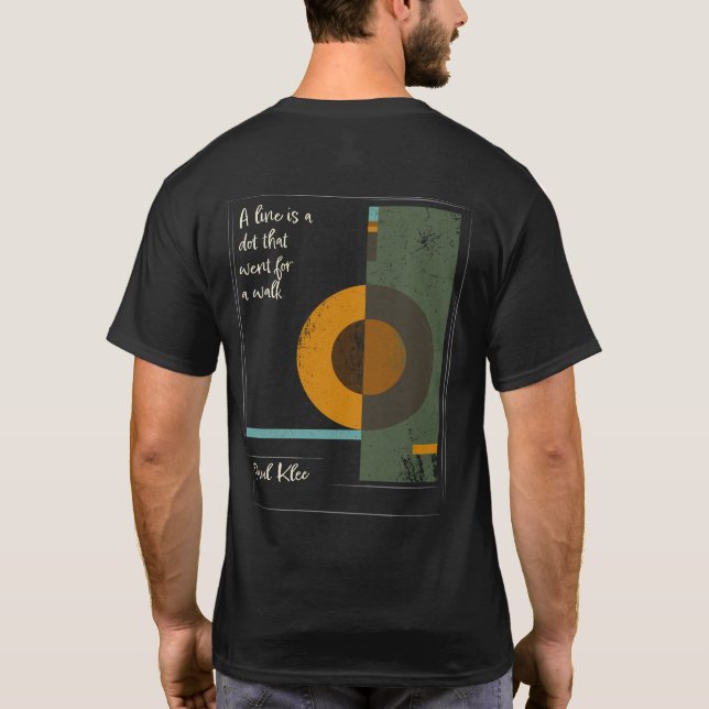 Camiseta Cota Inspiracional Educação Artista de Paul Klee (Verso)