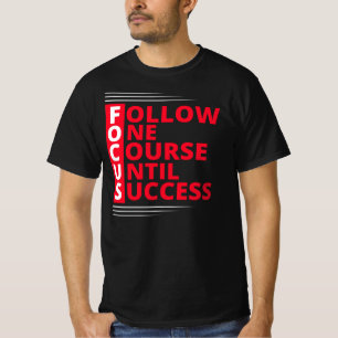 Camiseta Cota Motivacional da Tipografia de Foco