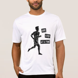 Camiseta Cota Motivacional do Homem Correndo Preto