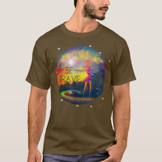 Camiseta Cota Motivativa Ser Design de Fada Corajosa
