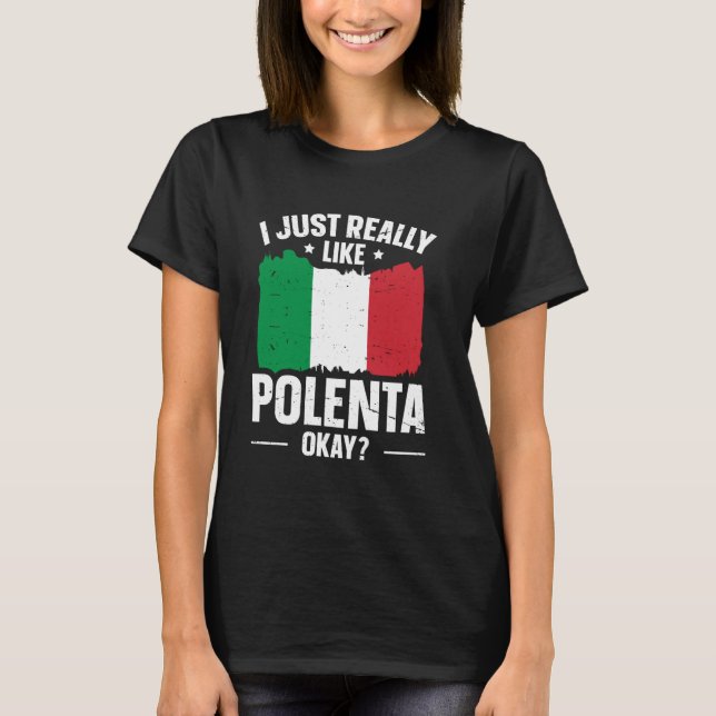 Camiseta Cota Polenta Italiana Foodie (Foodie) (Frente)