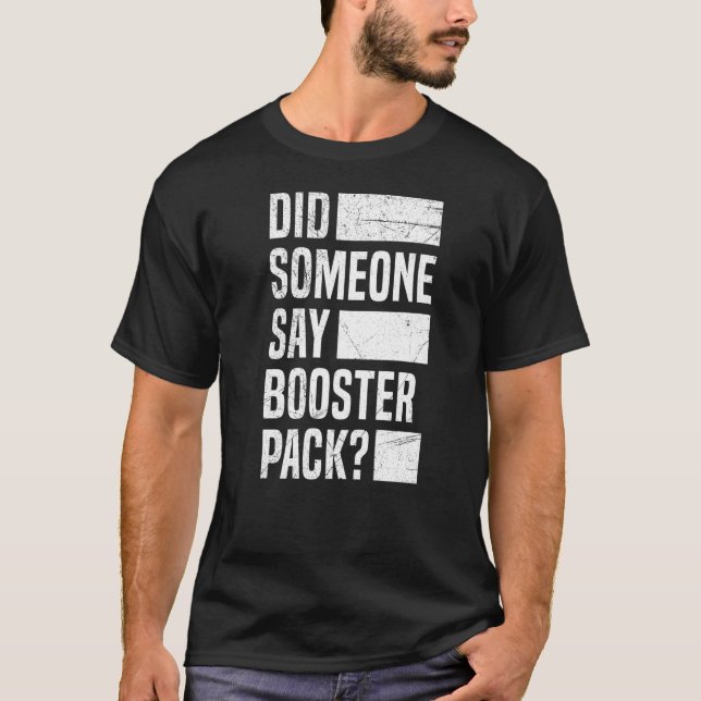Camiseta Cotação de Cartão de Comércio de Pacote de Reforço (Frente)