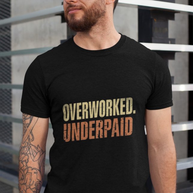 Camiseta Cotação de Oferta de Trabalho Engraçado Não Pago e (Criador carregado)