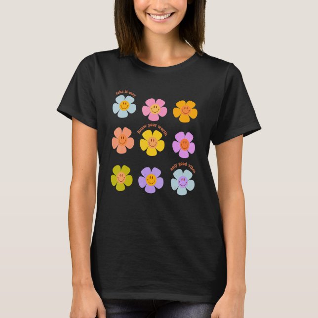 Camiseta Cotação de Sensibilização para a Saúde Mental Flor (Frente)