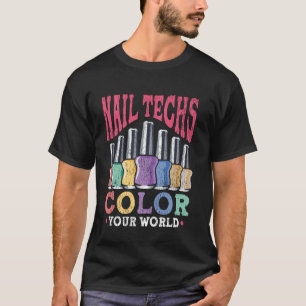 Camiseta Cotaçao de unha técnica uniforme de trabalho esmal