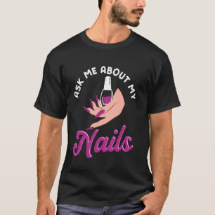 Camiseta Cotaçao de Unhas Trabalho Uniforme Esmalte Pergunt