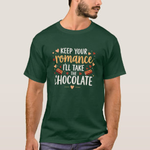 Camiseta Cotação do Dia de os namorados de Chocolate Engraç