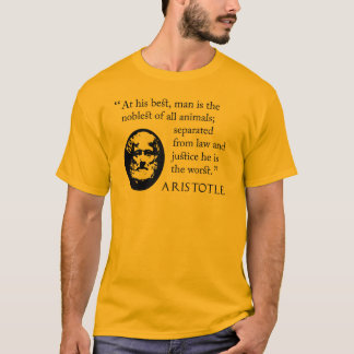 Camiseta Cotação do t-shirt de Aristotle, homem