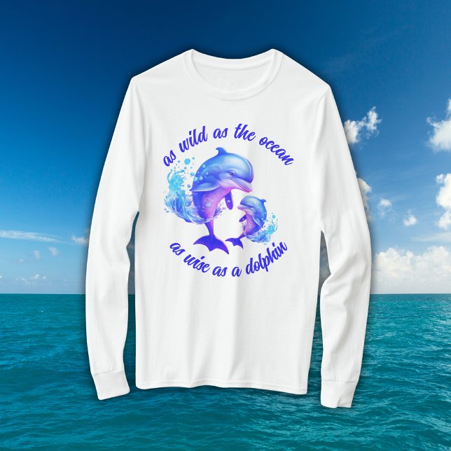 Camiseta Cotação dos golfinhos de aquarela | (Criador carregado)
