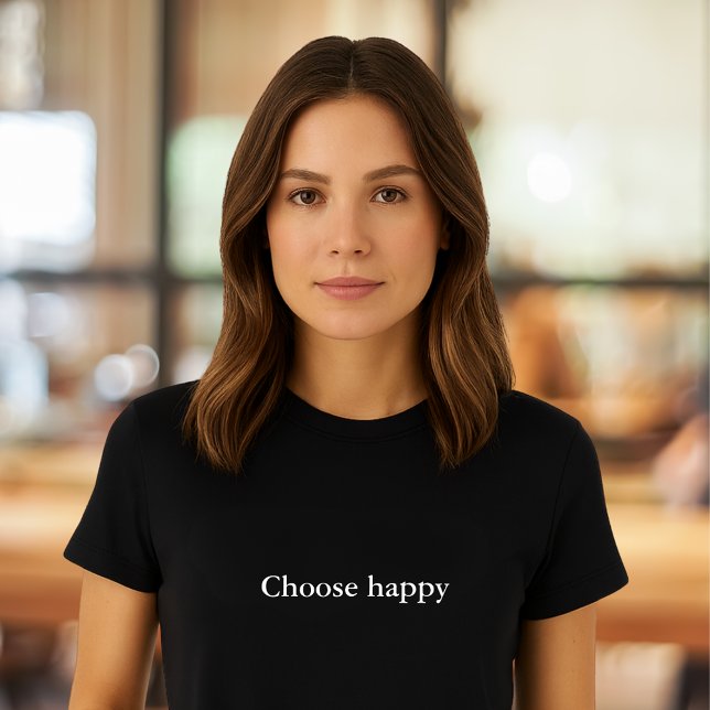 Camiseta cotação estética de roupas Escolher feliz (Criador carregado)