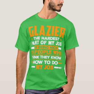Camiseta Cotação Funny do Fitter da Janela Glazier