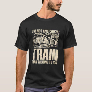 Camiseta Cotação Locomotive Railroad&Trains para Transp Fer