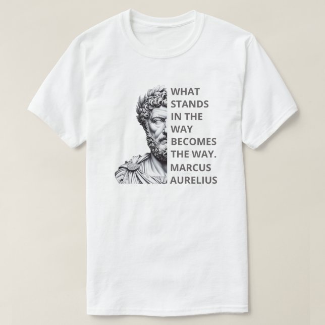 Camiseta Cotação Marcus Aurelius Stoics (Frente do Design)