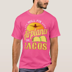 Camiseta Cotação Mecânica Da Aeronave Irá Fixar Avião Para