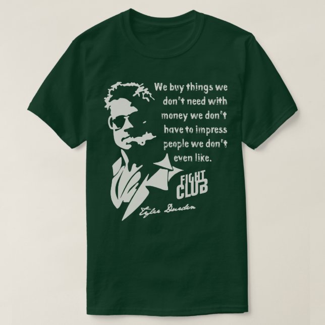 Camiseta Cotação Tyler Durden (Frente do Design)