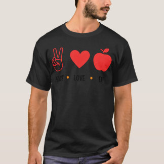 Camiseta cotações de paz Amor Coma família Design