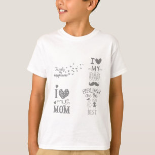 Camiseta Cotações de Texto Inscritas na Família Design