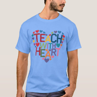 Camiseta cotações ensinam com coração menino
