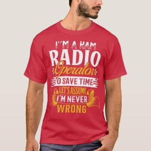 Camiseta Cotações Funny do Operador de Rádio Ham